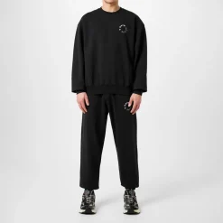 7 Days Active Monday Lettering Relaxed Fit Athletic in Black