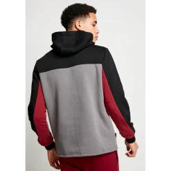 11 Degrees Mens Degrees Panel Hoodie in Black