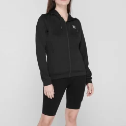 11 Degrees Poly Full Zip Hoodie in Black