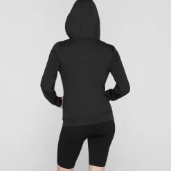 11 Degrees Poly Full Zip Hoodie in Black
