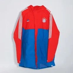 adidas Bayern Munich 2022/23 Stadium Parka Jacket in Red Blue