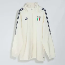 adidas Italy Condivo 23 Rain Jacket in Cream