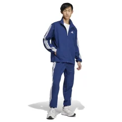 adidas 3 Stripe Tracksuit Set Adults in Blue