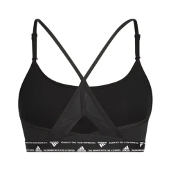 adidas Aeroreact Training Light-Support 3S Bra in Black-White