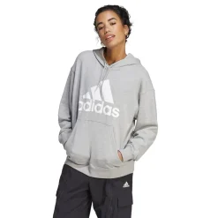 adidas Badge Of Sport Hoodie Ladies in Grey