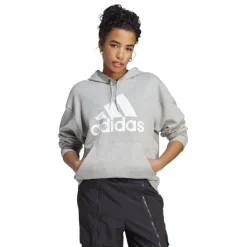 adidas Badge Of Sport Hoodie Ladies in Grey