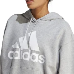 adidas Badge Of Sport Hoodie Ladies in Grey