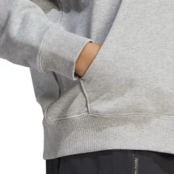 adidas Badge Of Sport Hoodie Ladies in Grey