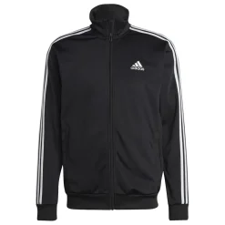 adidas Basic 3 Stripes Tricot Tracksuit in Black
