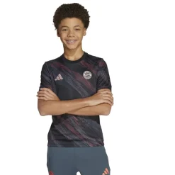 adidas Bayern Pre Match Shirt 2025 2026 Juniors in Black