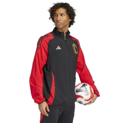 adidas Belgium Pre Match Jacket 2024 Adults in Black