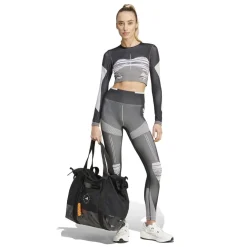 adidas by Stella McCartney Graphic Print Yoga Leggings in Grey