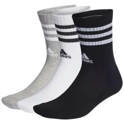adidas Cushioned 3 Stripe Crew Sock 3 Pack Juniors in Multi