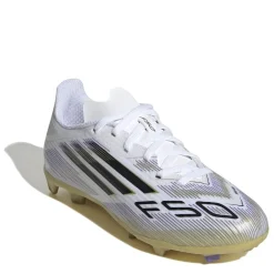 adidas F50.3 Childrens Firm Ground Football Boots in White