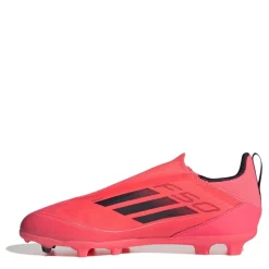 adidas F50 League Laceless Childrens Firm Ground Football Boots in Pink
