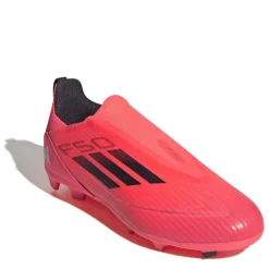 adidas F50 League Laceless Childrens Firm Ground Football Boots in Pink