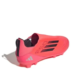 adidas F50 League Laceless Childrens Firm Ground Football Boots in Pink