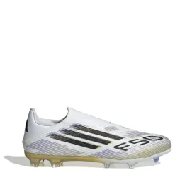 adidas F50 League Laceless Adults Firm Ground Football Boots in White