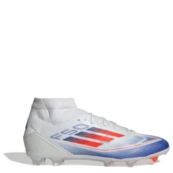 adidas F50 League Mid Cut Firm Ground Football Boots in White