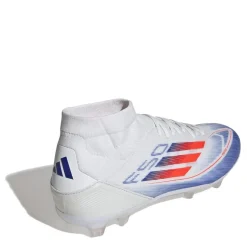 adidas F50 League Mid Cut Firm Ground Football Boots in White