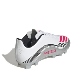 adidas F50 Messi Club Childrens Firm Ground Football Boots in White