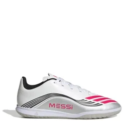 adidas F50 Messi Club Juniors Indoor Football Boots in White