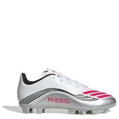 adidas F50 Messi Club Juniors Firm Ground Football Boots in White