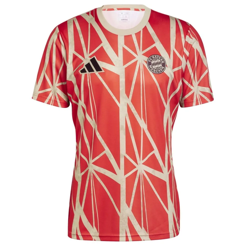 adidas Fc Bayern Munich Pre Match Shirt 2024 2025 Adults in Red