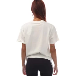 adidas Floral Graphic Big Logo T-shirt in White