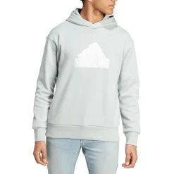 adidas Future Icons Badge of Sport Hoodie in Silver