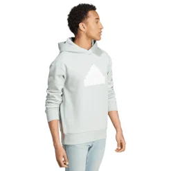 adidas Future Icons Badge of Sport Hoodie in Silver