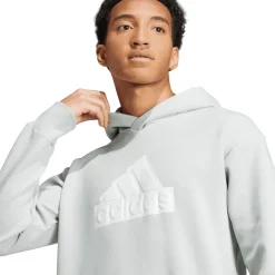 adidas Future Icons Badge of Sport Hoodie in Silver