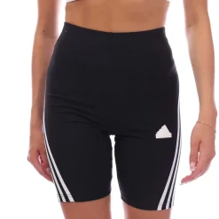 adidas Future Icons 3-Stripes Bike Shorts in Black-White