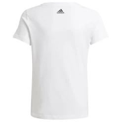 adidas Girls Essentials Linear T-Shirt in White