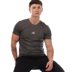 adidas Gym+ Seamless T-Shirt in Grey