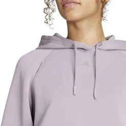 adidas HIIT Cropped Hooded Sweatshirt in Purple
