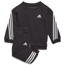 adidas Infant Future Icons 3-Stripes Jogger Set in Black-White