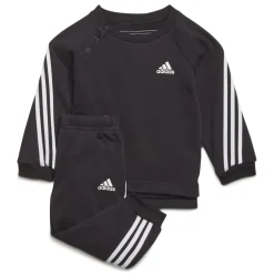 adidas Infant Future Icons 3-Stripes Jogger Set in Black-White