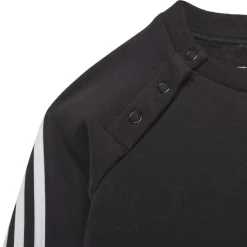 adidas Infant Future Icons 3-Stripes Jogger Set in Black-White