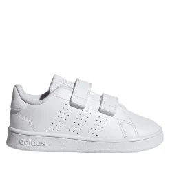 adidas Infants Advantage Court Lifestyle Shoes in White Grey