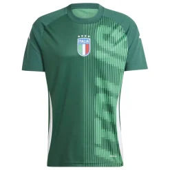 adidas Italy Pre Match Shirt 2024 Adults in Green