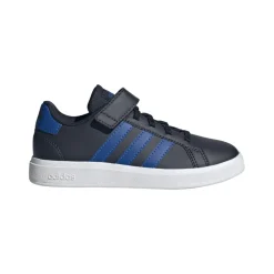 adidas Junior Grand Court 2.0 Elastic Strap Trainers in inkwell