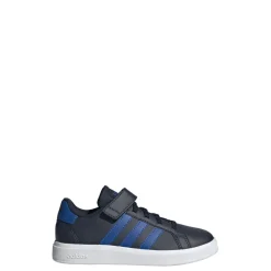 adidas Junior Grand Court 2.0 Elastic Strap Trainers in inkwell
