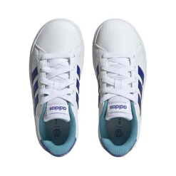 adidas Junior Grand Court 2.0 Trainers in White blue