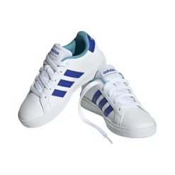 adidas Junior Grand Court 2.0 Trainers in White blue