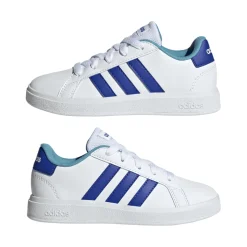 adidas Junior Grand Court 2.0 Trainers in White blue