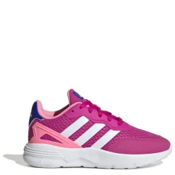 adidas Junior Nebzed Lifestyle Lace Running Shoes in Pink