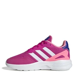 adidas Junior Nebzed Lifestyle Lace Running Shoes in Pink