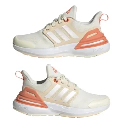 adidas Junior Rapidasport Bounce Lace Trainers in Off White