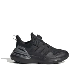 adidas Junior RapidaSport Bounce Elastic Lace Trainers in Black